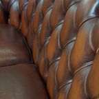 Tijdloze Cognac Bruine Engelse Rundleren 2.5 Zits Chesterfield Bank thumbnail 15