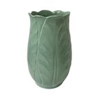 Mid Century Modern - Large - Ceramic Vase - Leaf Pattern And Glazed On Both The In- And Outside - thumbnail 3