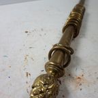Antieke Koperen Gordijn-Rail/ Roede thumbnail 2