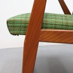 Vintage Fauteuil Teakhout Groen thumbnail 12