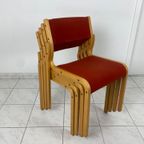 Set Van 4 Scandinavische Stoelen Kvist Denemarken thumbnail 15