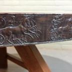 Vintage Brutalist Salontafel, Rond thumbnail 4