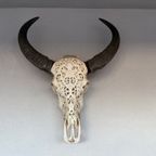 Authentiek Gegraveerde Buffel Schedel thumbnail 9