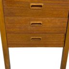 Vintage Bureau Desk Jaren 60 Teak Fineer Werkplek thumbnail 20
