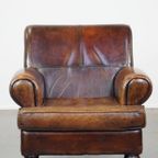 Grote In Goede Staat Verkerende Comfortabele Schapenleren Armchair Met Mooie Kleuren En Charmante thumbnail 3