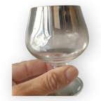 Set Van 11 Vintage Jaren 60 Zilver Ombre Cognac Glazen thumbnail 6