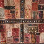 Large Vintage Banjara Patchwork Tapestry, India, Wall Carpet thumbnail 7