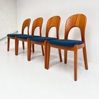 Set Van 4 Niels Koefoed Stoelen Blauw, 1960's thumbnail 13