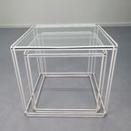 Max Sauze Bijzettafel. Vintage Salontafel 'isocele' Wit. thumbnail 13