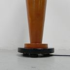 Art Deco Tafellamp, Bureaulamp Met Glazen Kap thumbnail 14