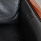 Schuitema Art Deco Design Fauteuil Uit De Decoforma Serie Met Zwart Leer En Hoge Rug thumbnail 18