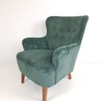 Artifort Fauteuil Groen | Zeegroene Ribstof Theo Ruth Zetel thumbnail 4