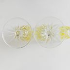 Set Vintage Vmc France Reims Champagne Glazen Harlequin 1960’s thumbnail 8