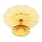 Art Deco Amber Oranje Taartschotel Gebak Schaal Depression Glass thumbnail 5