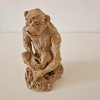 C Evers Vintage Beeld Aap Sculptuur thumbnail 6