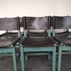 6X Vintage Eettafel Stoelen thumbnail 11