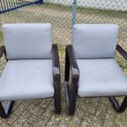 Set Van 2 - Burkhart Vogtherr Voor Rosenthal- Hombre Arm Chair ( Zwart ) thumbnail 11