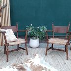 Set Van 2 Brutalistische Fauteuils Vintage Designstoelen 60 thumbnail 2