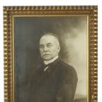 Grote Oude Foto Portret Oude Man Gouden Lijst Hars Brugge 1921 thumbnail 10