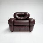 Italiaanse Lederen Fauteuil In De Stijl Van Sapporo, 1970's thumbnail 6