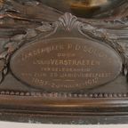 Zeldzaam Messing Zeilschip – Gesigneerd En Gemaakt In 1912 thumbnail 2