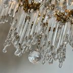 Art Nouveau Stijl Kroonluchter Hanglamp Vintage Staafjes Lamp Kristal Swarovski thumbnail 10