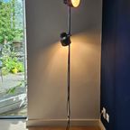 Verstelbare Vintage Staande Vloerlamp, Chroom Met Zwarte Spots. 1970’S thumbnail 9