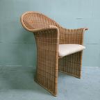 Vintage Luit Van Der Helm Rotan Slederok Stoelen (Nieuw Gestoffeerd) thumbnail 11