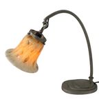 Art Deco - Desk Lamp With Marbled Glass - Period Piece - Adjustable Shade thumbnail 3