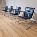 4x Arco Frame - Eetkamerstoelen - Zwart - Leder - Design thumbnail 7