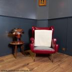 Rode Italiaanse Vintage Designfauteuil thumbnail 10