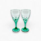 Bormioli Rocco Garda Glas Met Groene Voet thumbnail 3