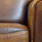 Comfortabele, Strak Afgewerkte, Gezellige Grote Schapenleren Design Armchair thumbnail 12