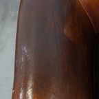 Set Van 2 Tijdloze En Stoere Cognac-kleurige Schapenleren Clubfauteuils Met Een Correcte Afwerkin thumbnail 10