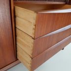 Vintage Deens Teak Houten Wandkast | Dressoir | Highboard thumbnail 7