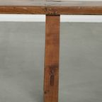 Tijdloze Franse Brocante Halbank/ Bankje Voor Aan De Eettafel Met Een Geweldige Uitstraling thumbnail 10