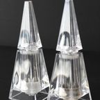Vintage Wayne Husted Blenko Zout Pepermolen Pyramid Acrylic thumbnail 2
