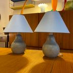 Paar Gedraaide Houten "Peer" Lampen, 1980 thumbnail 3