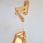 Vintage Grenen Wandlamp Plexiglas Scharnier Lamp ’70 Denmark thumbnail 9