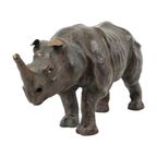 Mid Century Lederen Neushoorn Beeld Liberty Of London 41Cm thumbnail 4
