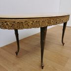 Vintage Hollywood Regency Salontafel Koffietafel Marmer Blad thumbnail 12