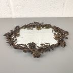 Vintage Messing Spiegel Met Bloemen thumbnail 6