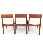 5 Vintage Deense Eettafel Stoelen Nieuw Gestoffeerd Teddy thumbnail 11