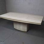 Travertine Dining Table By Jean Charles & Willy Rizzo, 1970' thumbnail 8