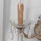 Vintage Brocante Wandlamp Met Glazen Pegels thumbnail 5