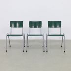 3x Vintage Eetkamerstoel Schoolstoel 1970,s thumbnail 9
