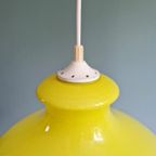 Vintage Gele Opaline Hanglamp, Jaren 70 thumbnail 9