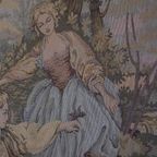 Antieke Italiaanse Gobelin In Houten Lijst thumbnail 9