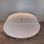 Vintage Eettafel Pastoe Witte Uitschuifbare Tafel Ovaal thumbnail 10