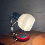 Vintage Bureaulamp Glas En Metaal thumbnail 9